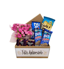 Cesta de Chocolate - Feliz Aniversário